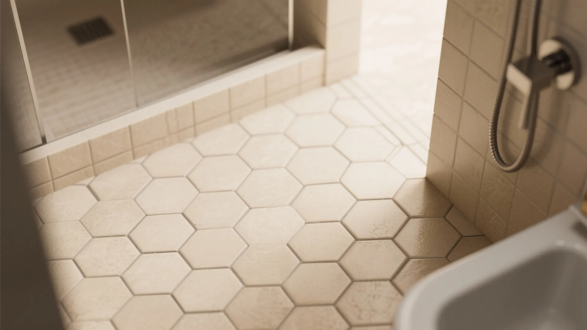 3. Small-format hexagon tiles