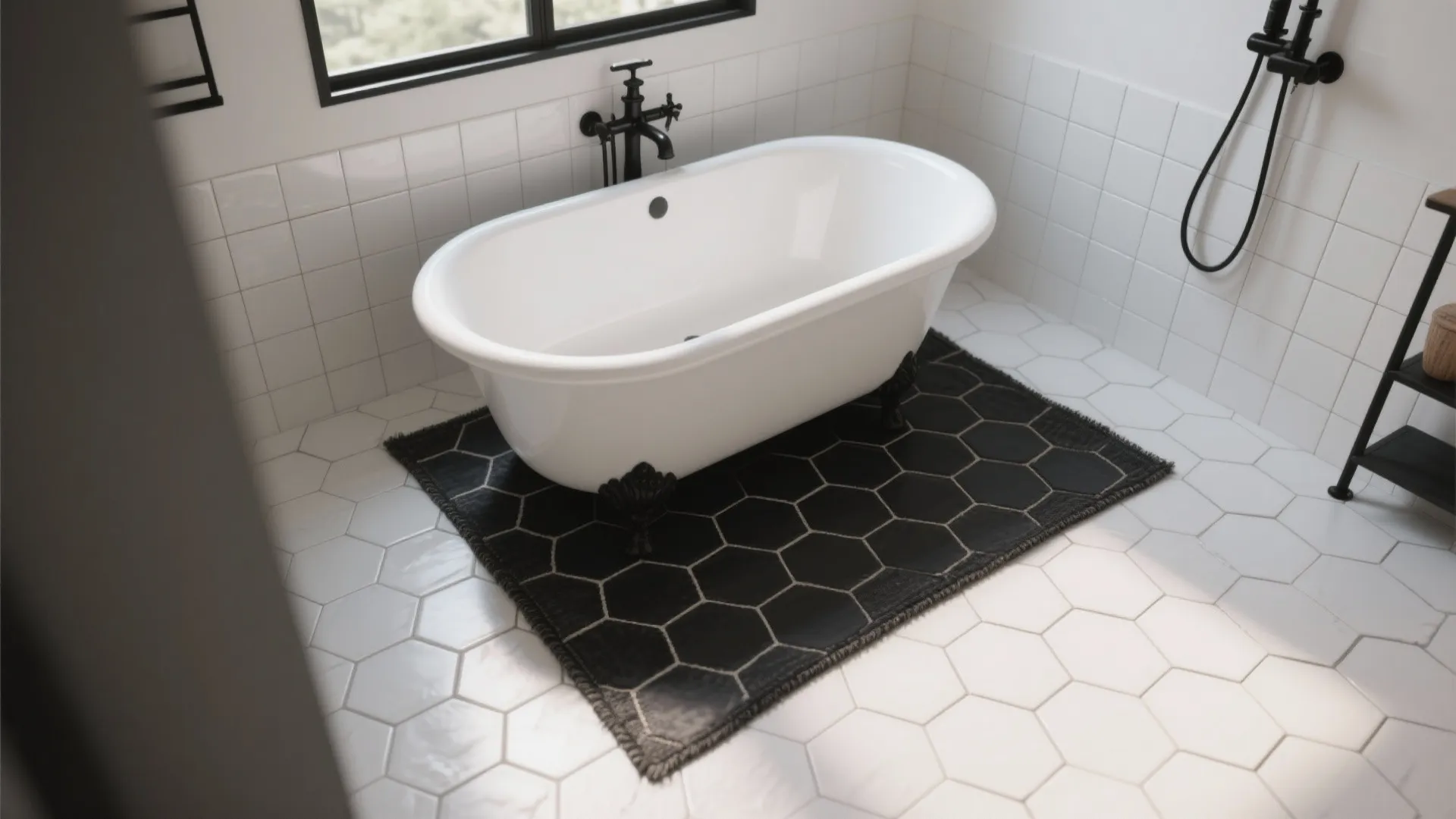 2. Black hexagon accents