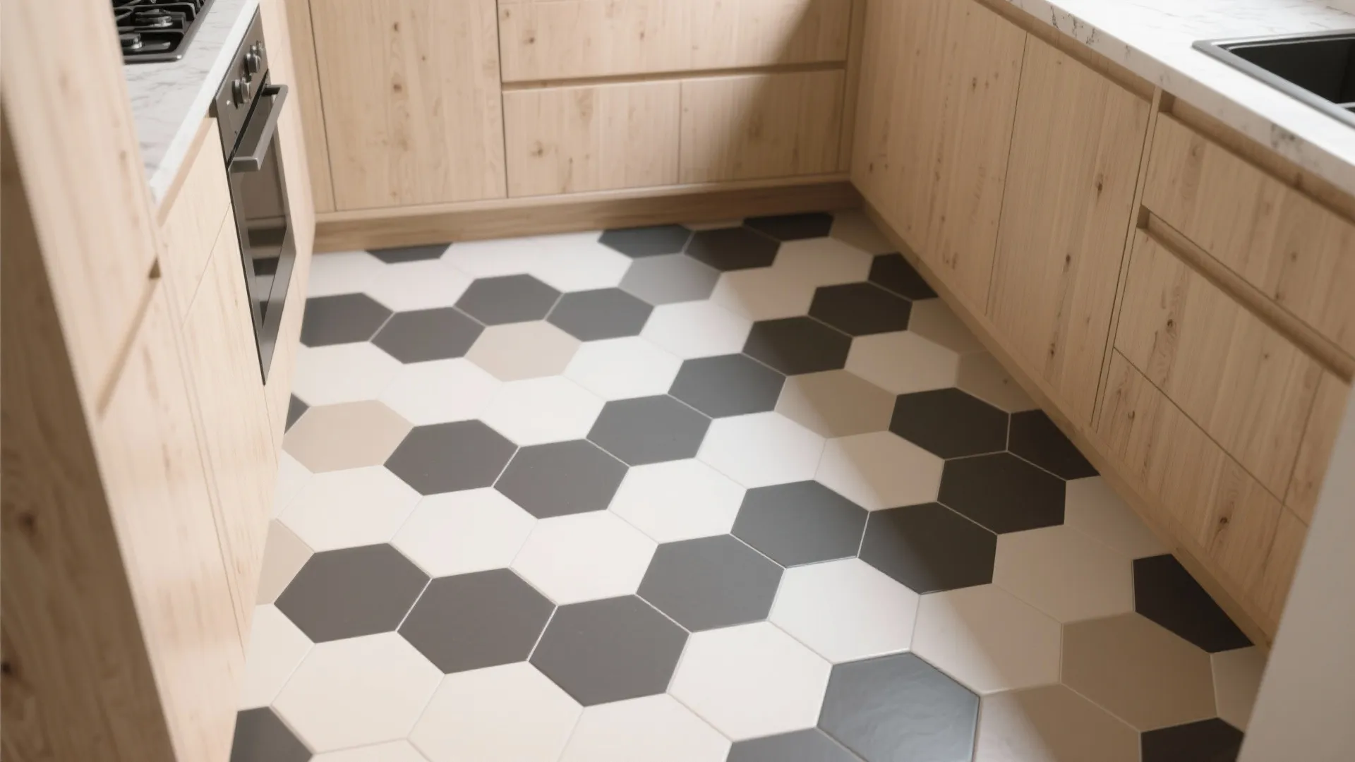 3. Hexagon Tiles with Gradient Effect