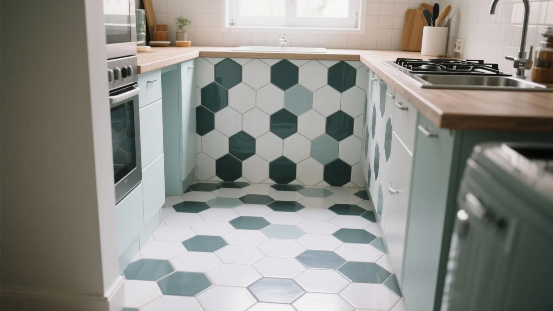 9. Geometric Porcelain