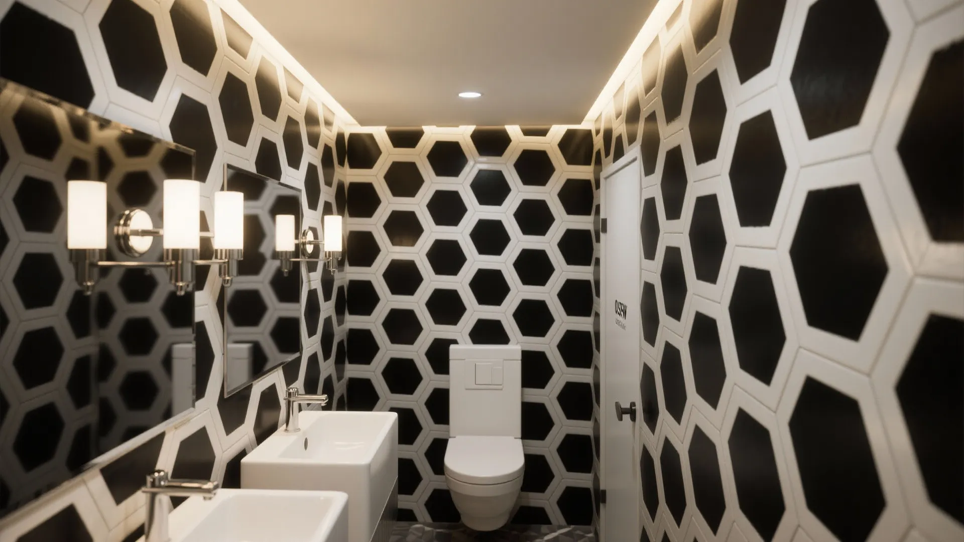 1. High-contrast geometric patterns for visual depth