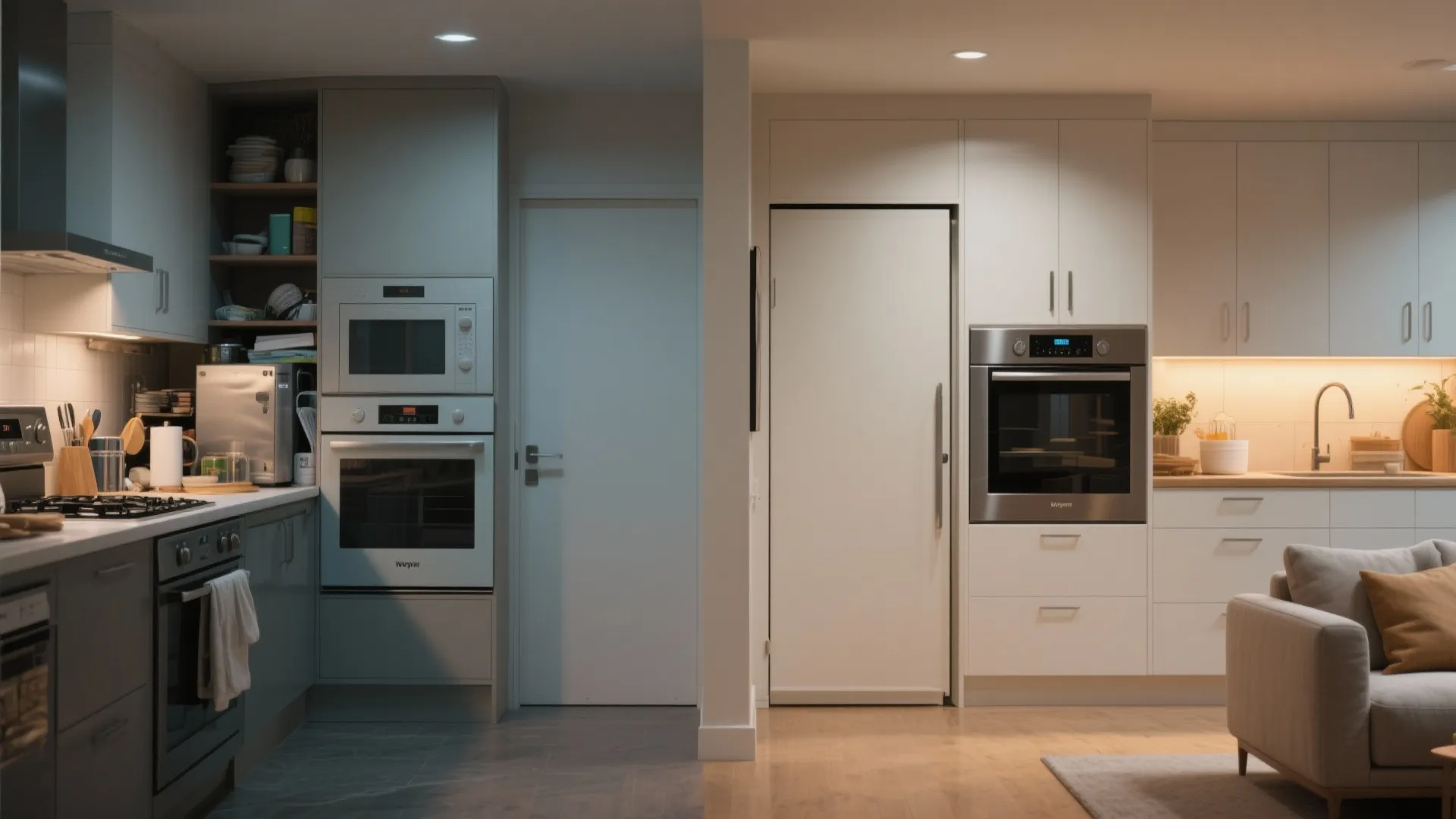 4. Hidden Appliances and Pocket Doors
