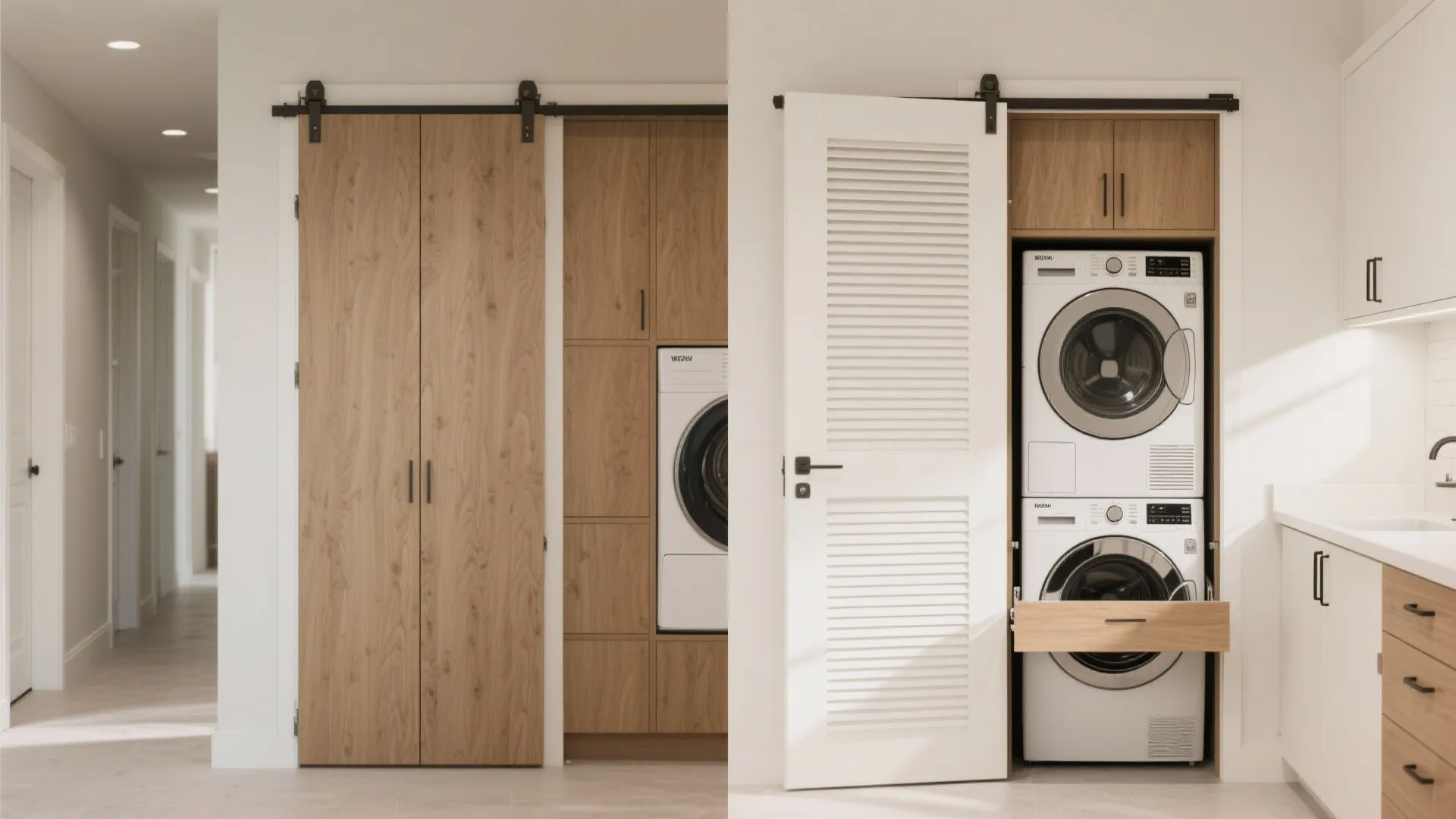 5. Hide appliances with cabinetry and pocket doors