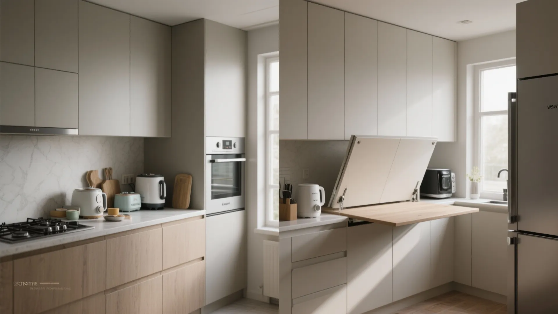4. Integrated Appliances and Hidden Counters