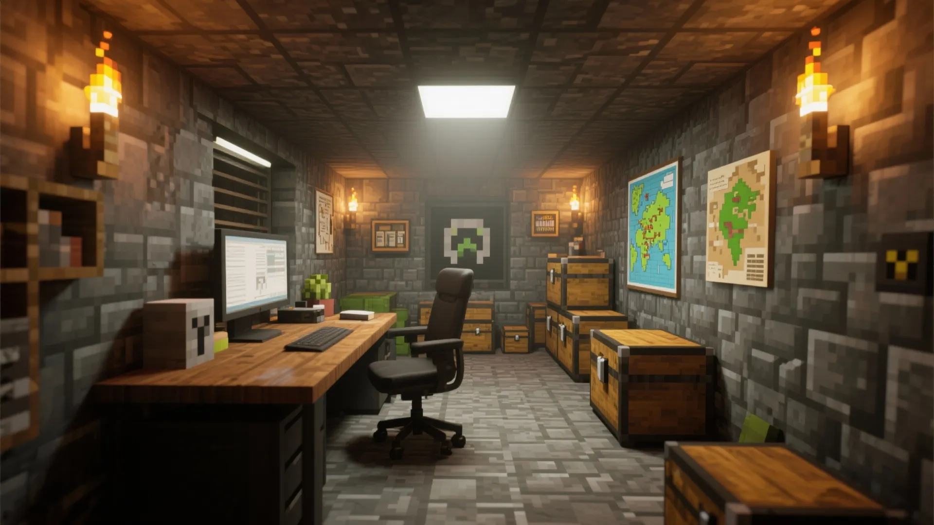 4. Hidden Basement Office