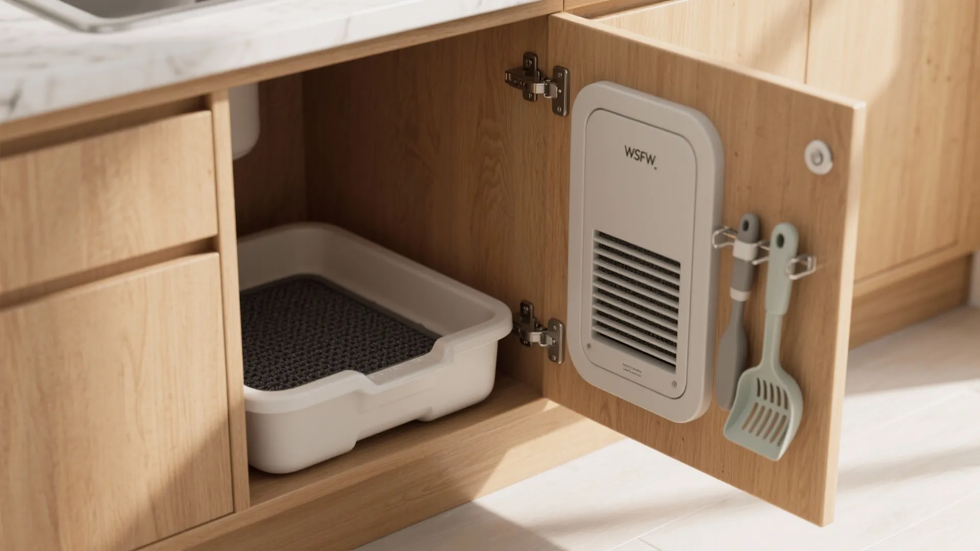 1. The Hidden Cabinet Litter Station