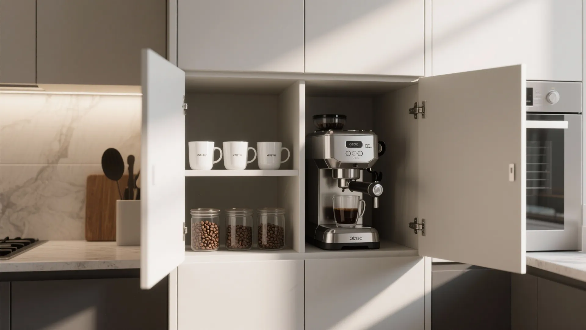 1. Hidden Behind Cabinet Doors