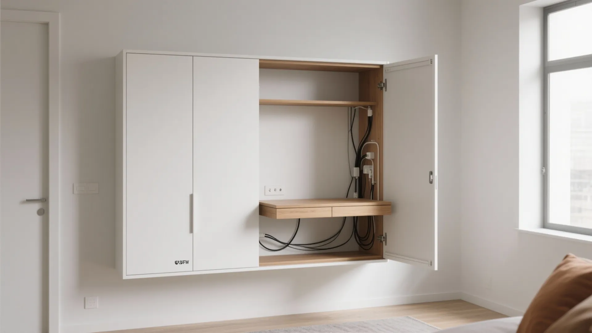 6. Hidden Desk in a Cabinet