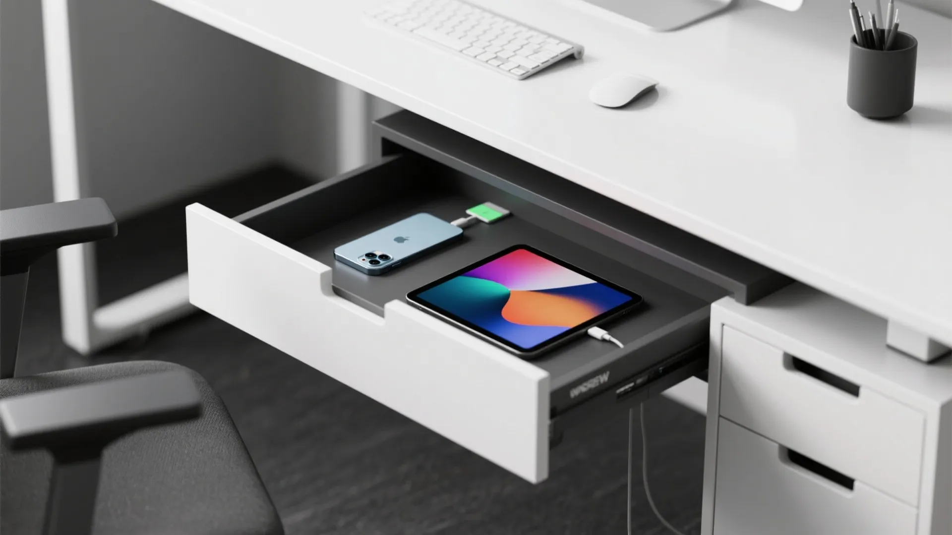 8. Hidden Tech Charging Hub