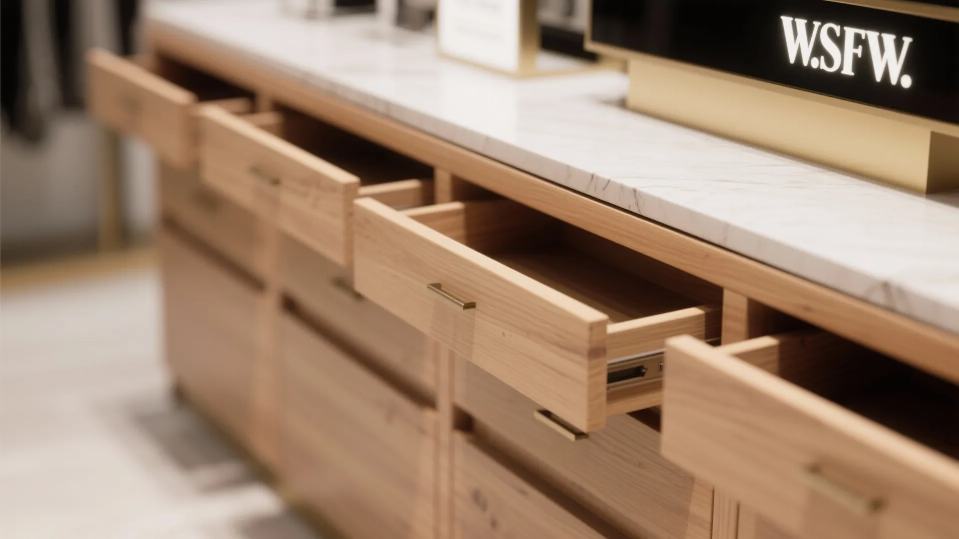 8. Hidden storage under counters