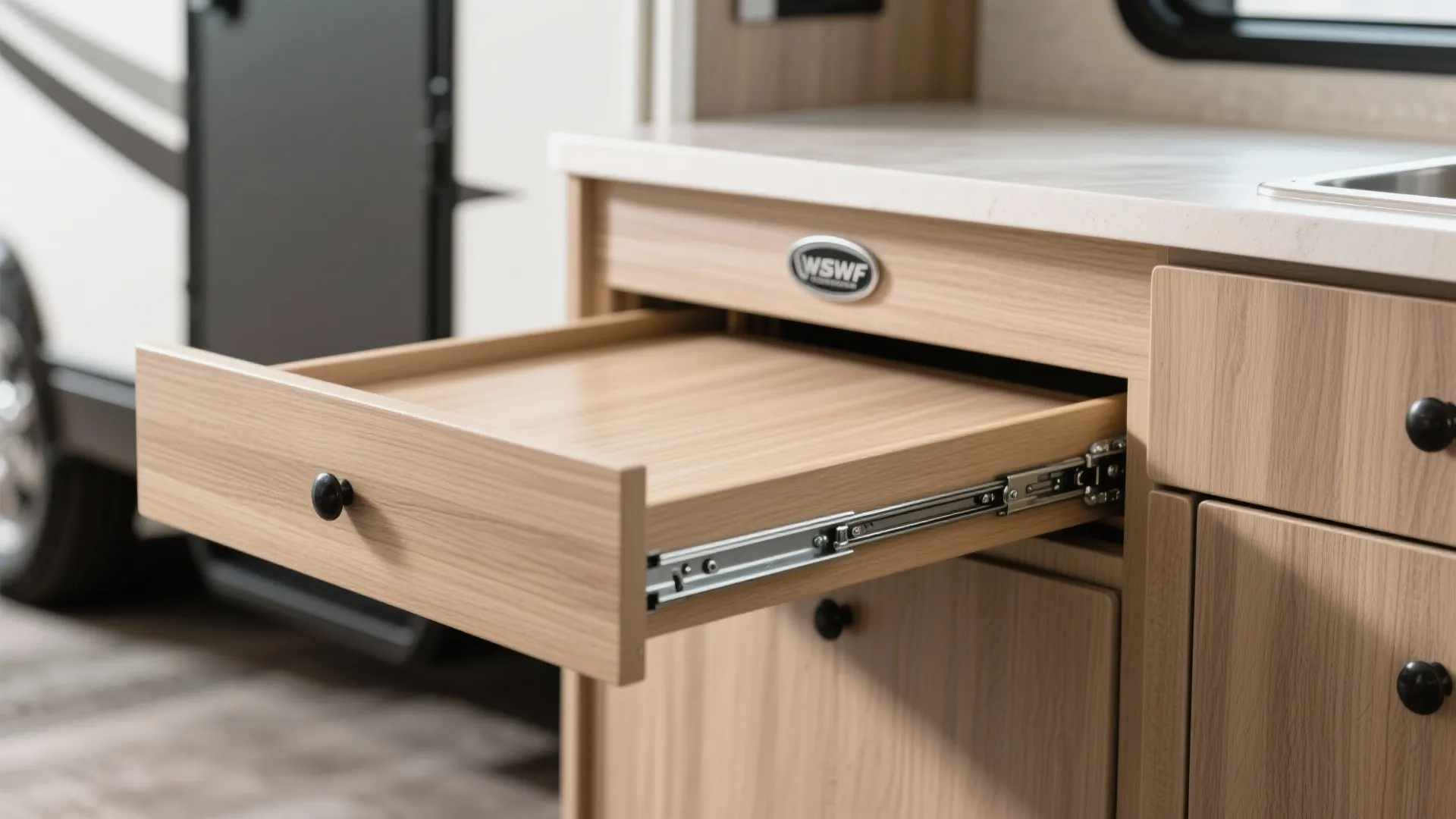 7. Hidden Drawer Table