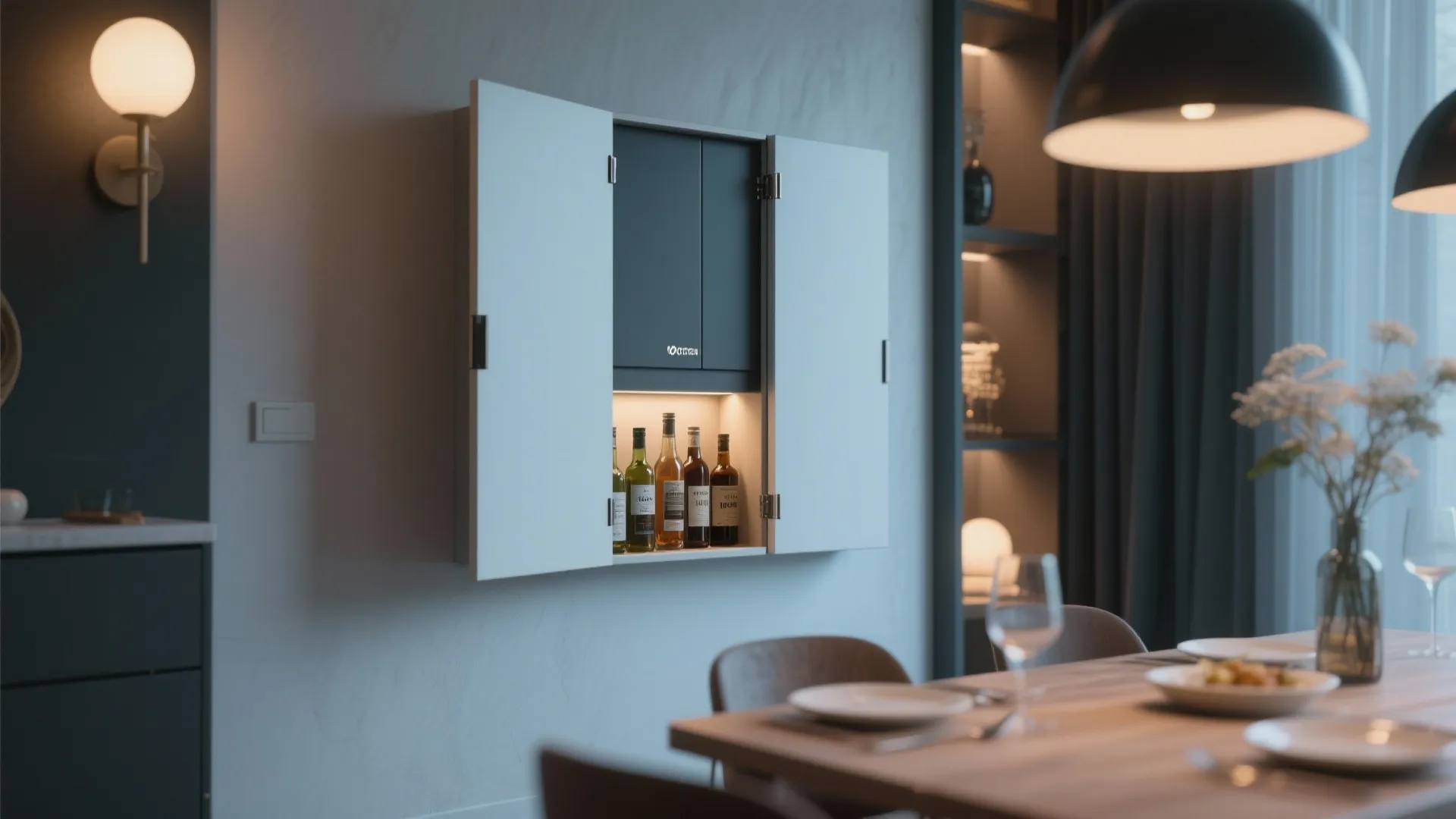 10. Hidden Fold-Out Cabinets