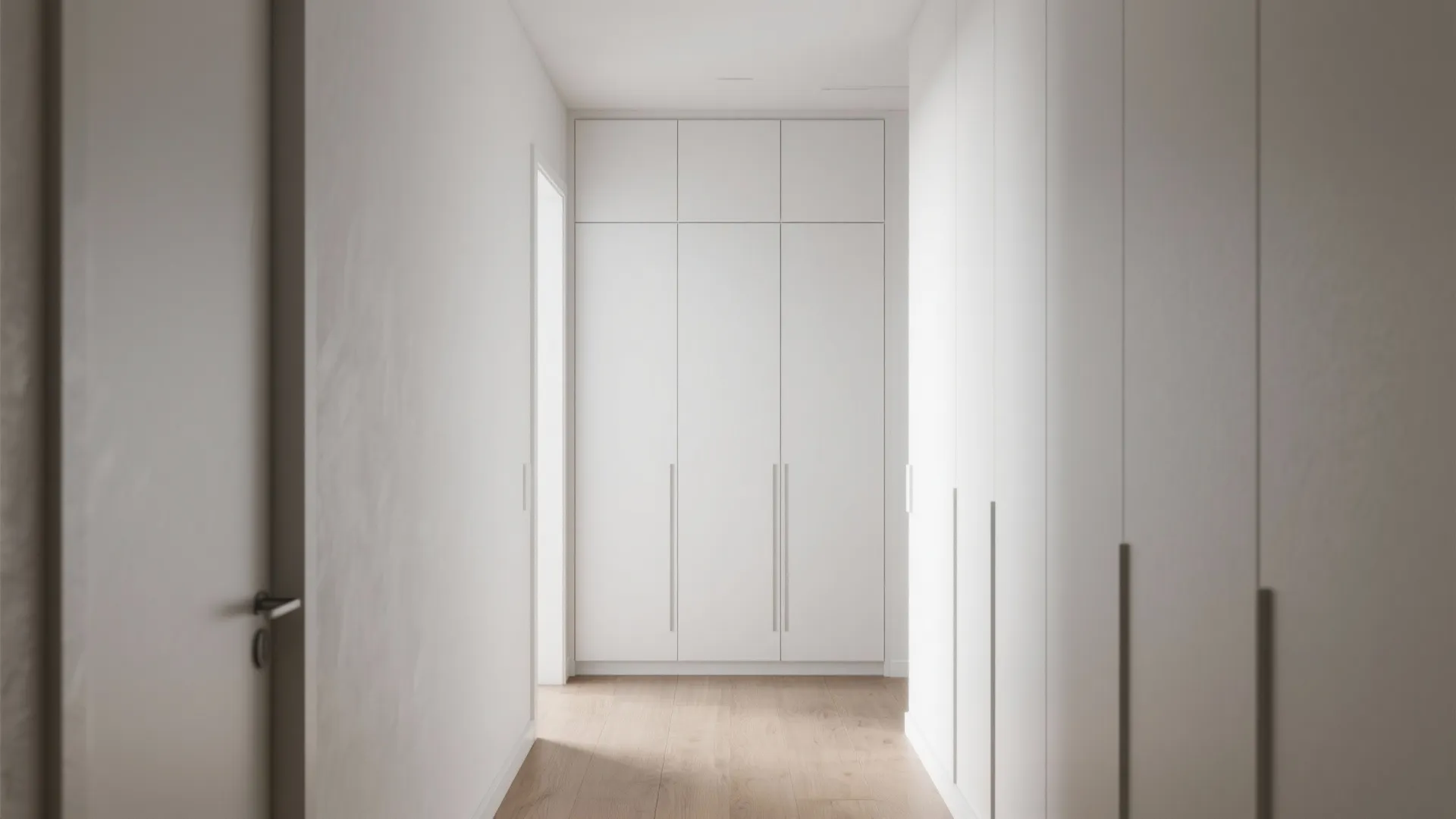 Minimalist Hall Wardrobe with Hidden Handles