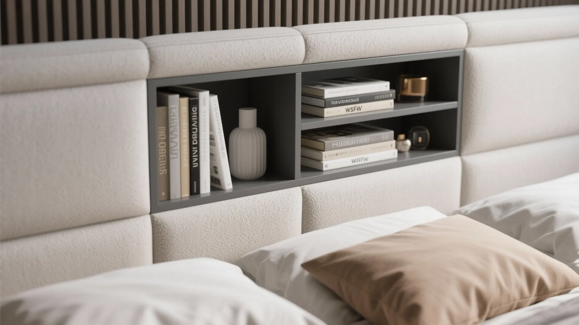 8. Hidden Headboard Cabinets