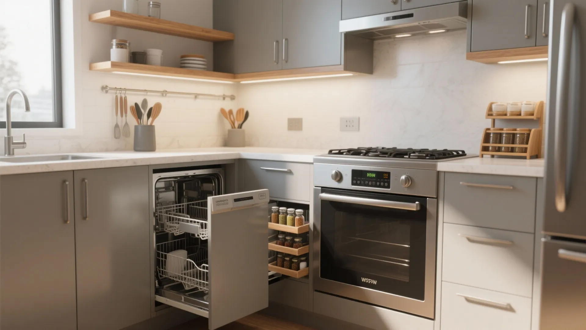 Hidden Helpers: Pull-Outs, Rails, and Compact Appliances