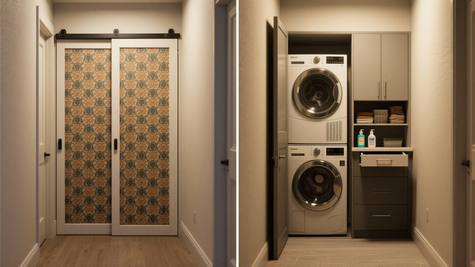 5. Hidden Appliances Behind Sliding Doors
