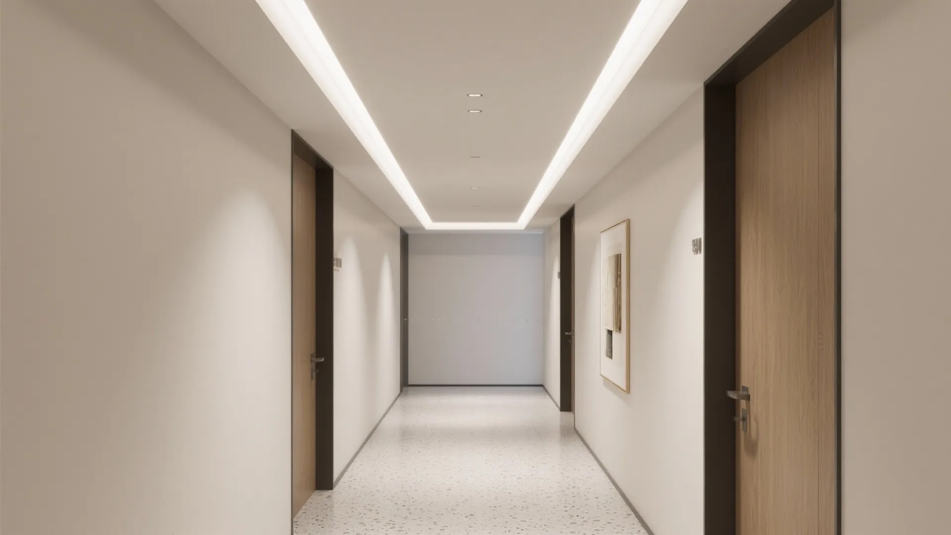 Layered Ceiling Profiles with Hidden LEDs