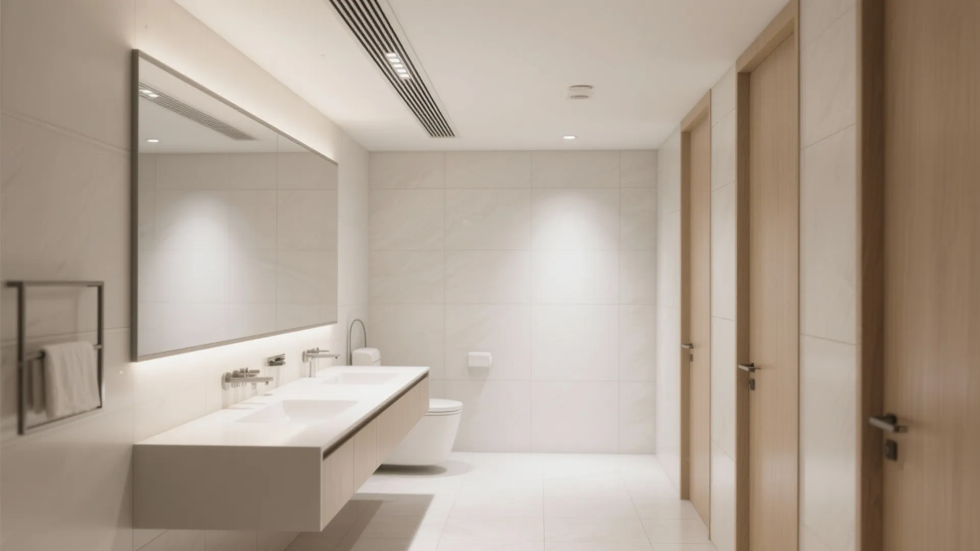 Hidden linear grilles in ceiling or toe-kick