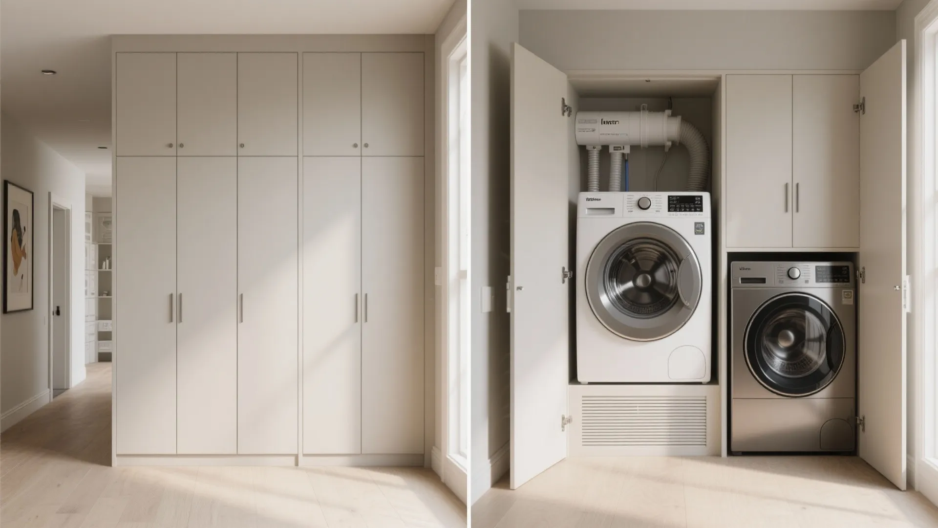 5. Hidden machines behind cabinetry