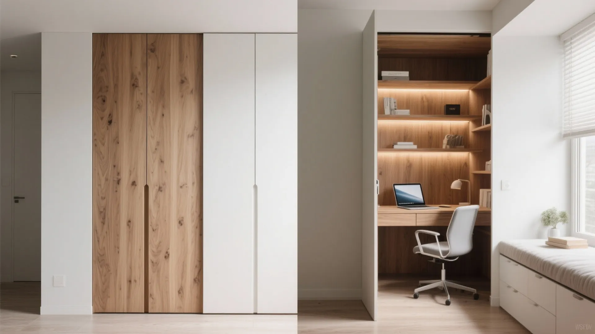 4. Hidden Office in a Cabinet