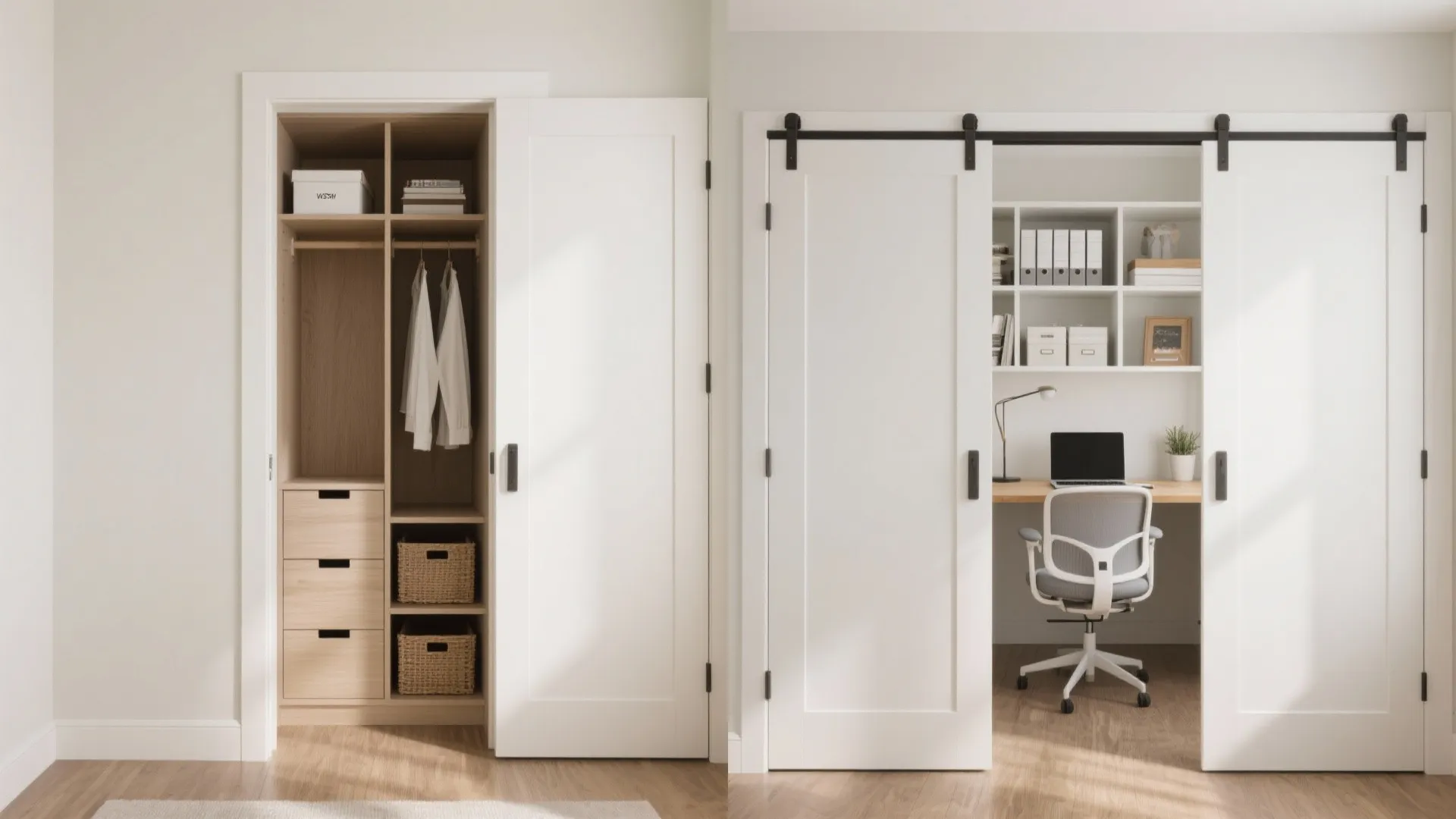 9. Hidden Office in a Closet