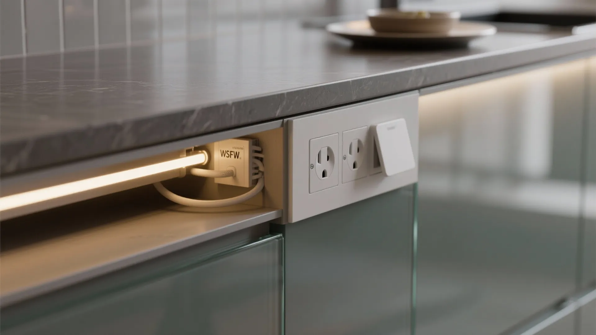 Integrated Serving Ledge with Hidden Power