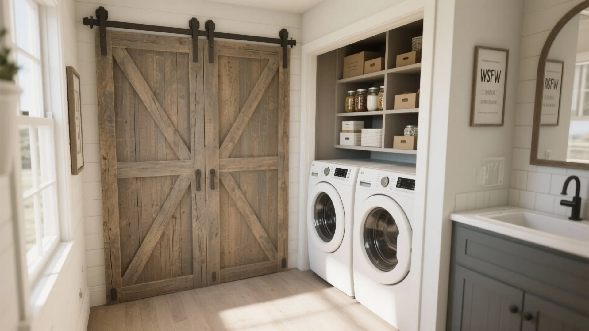 1. Hidden Pantry Behind Sliding Doors