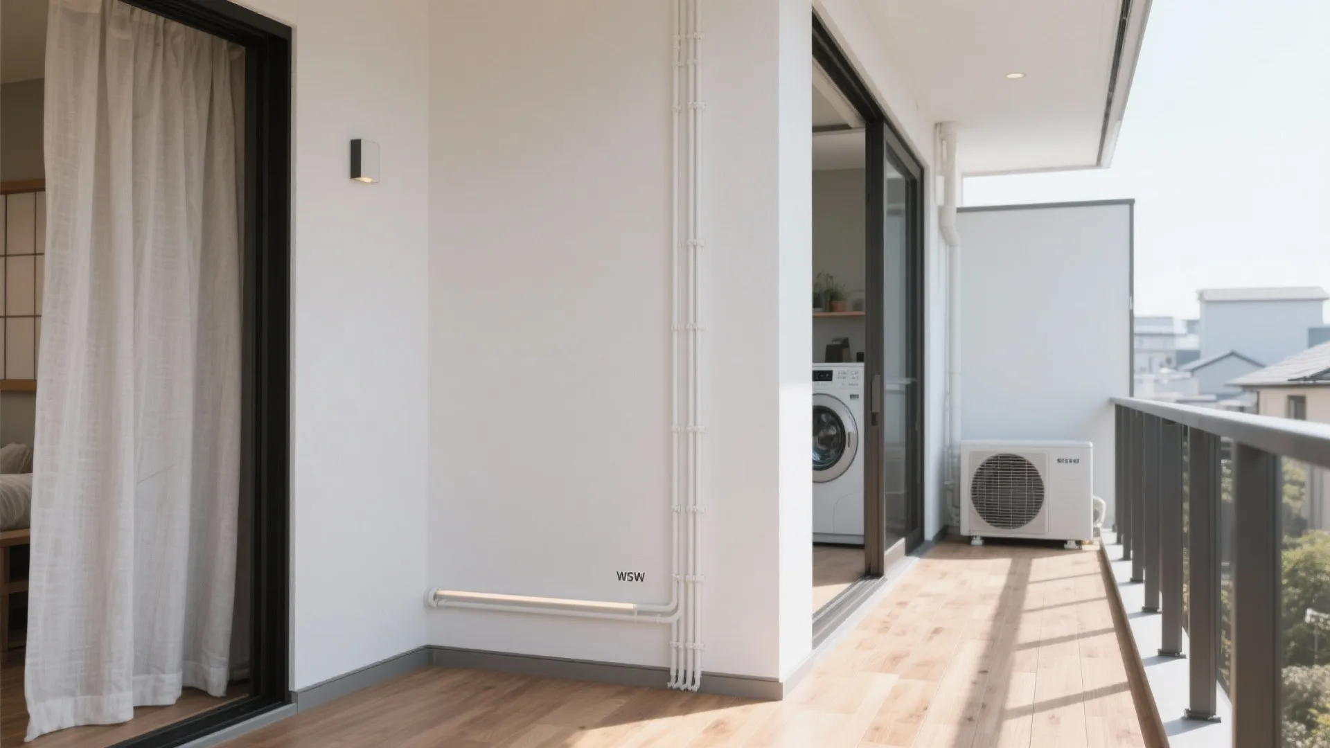 Tips 3: 日式風格を崩さない“見えない配管”と美しい室外機動線