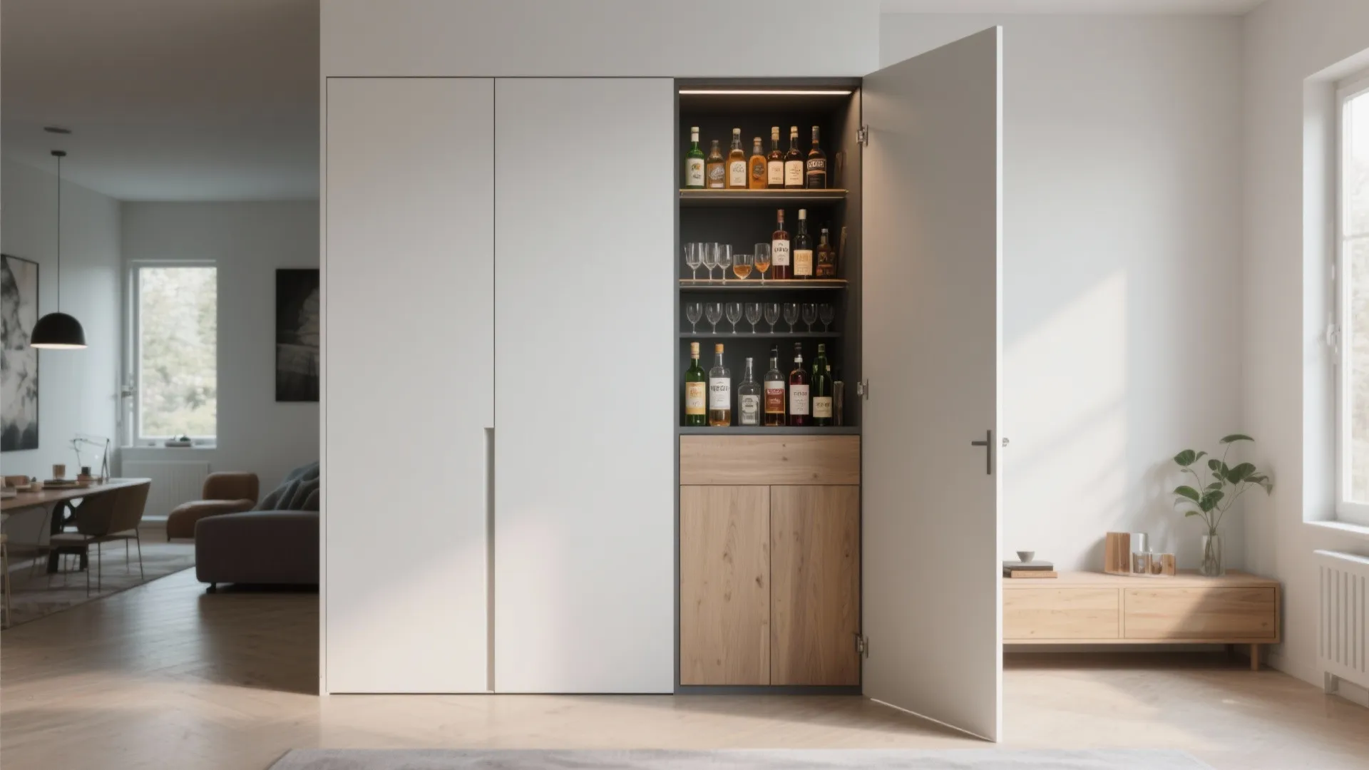 9. Hidden Pull-out Bar