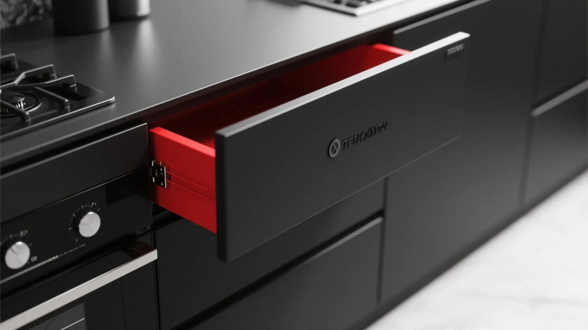 10. Minimalist Black with Hidden Red Details