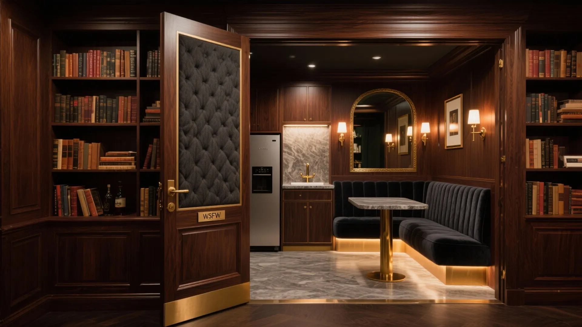 Hidden Speakeasy with Acoustic Doors