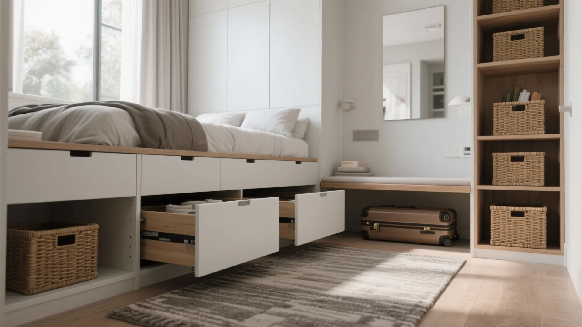 3. Maximize hidden storage with smart furniture