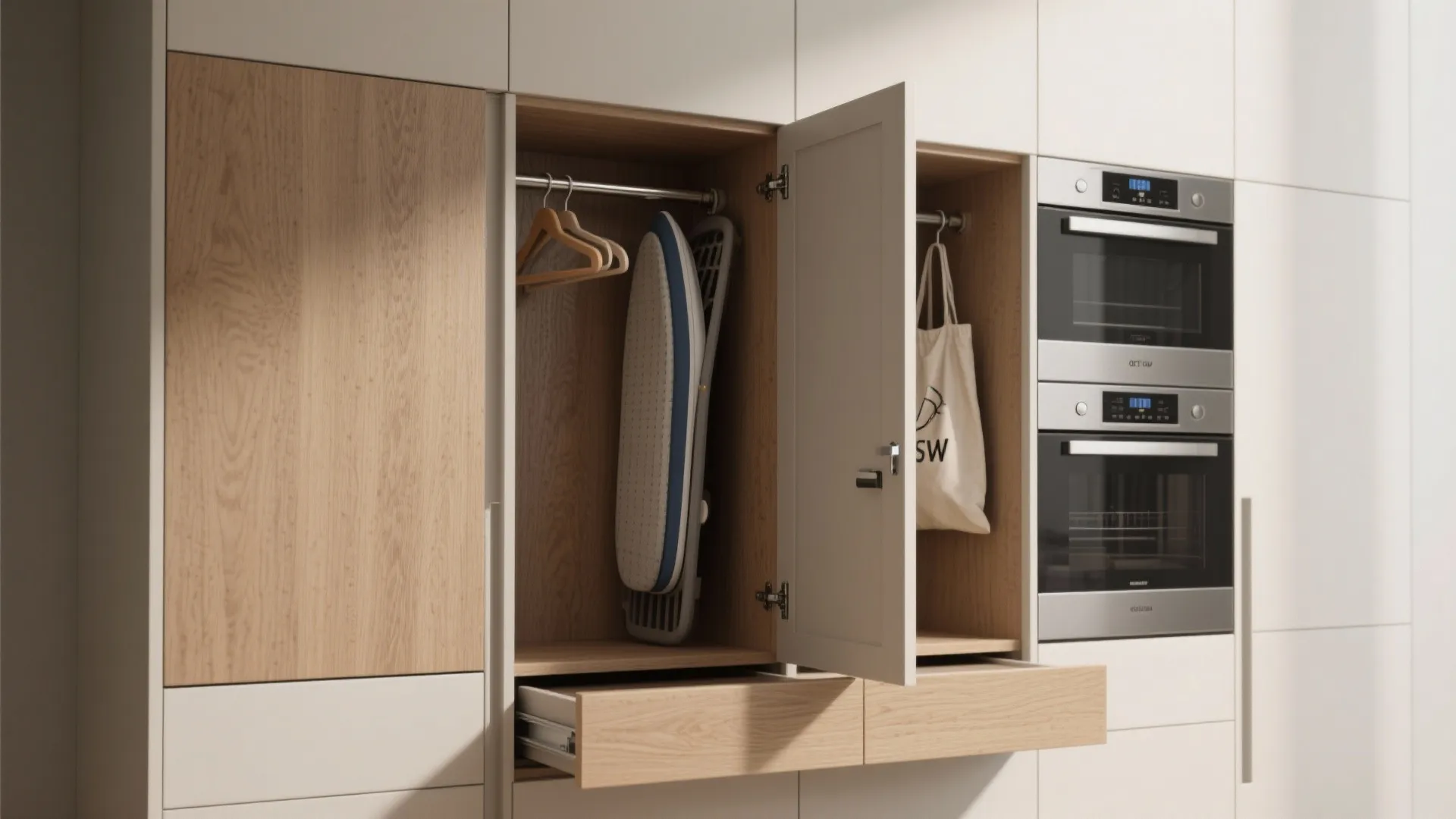 5. Hidden storage and multi-use doors