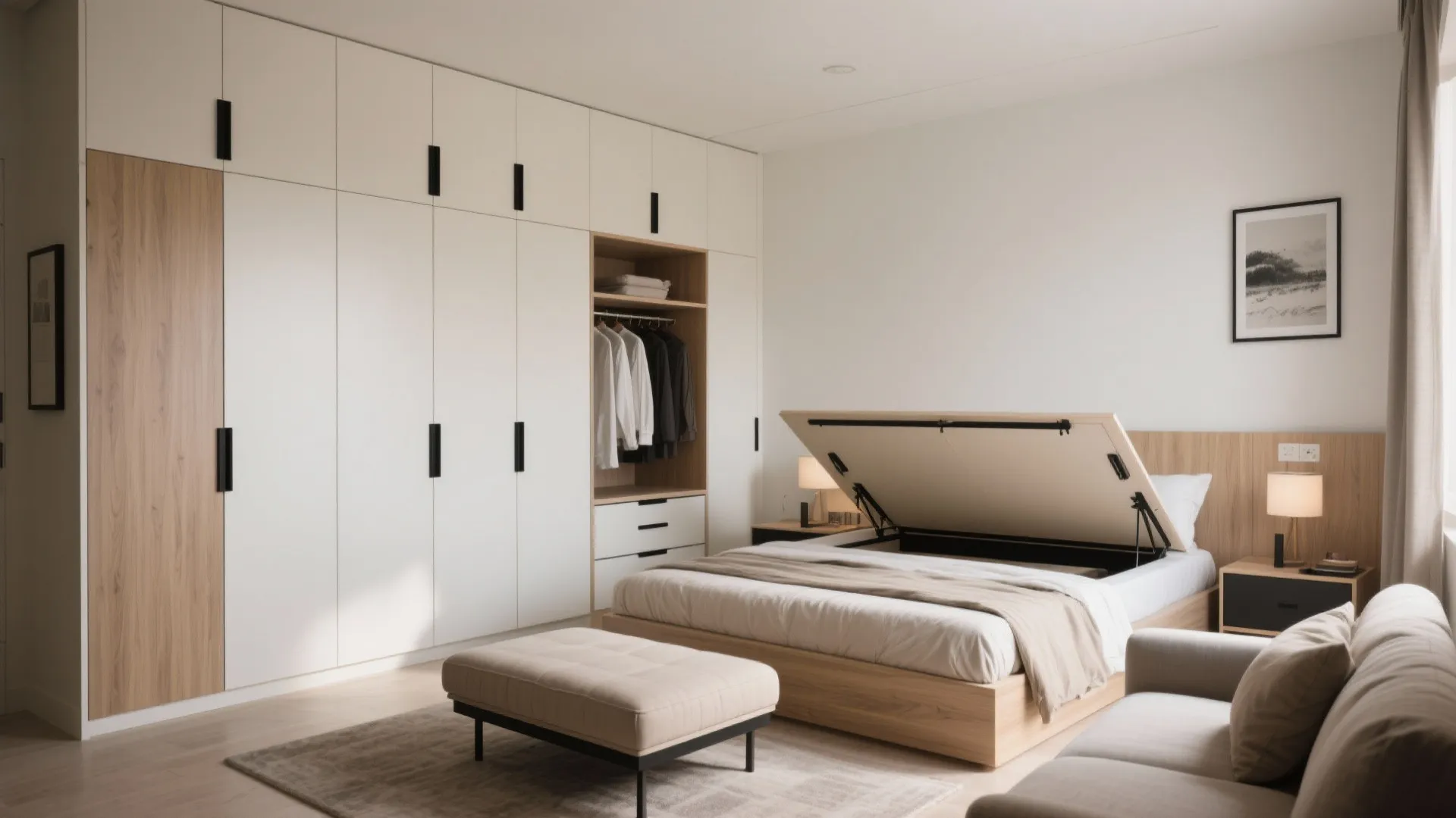 Hidden storage and multifunctional furniture that actually looks good