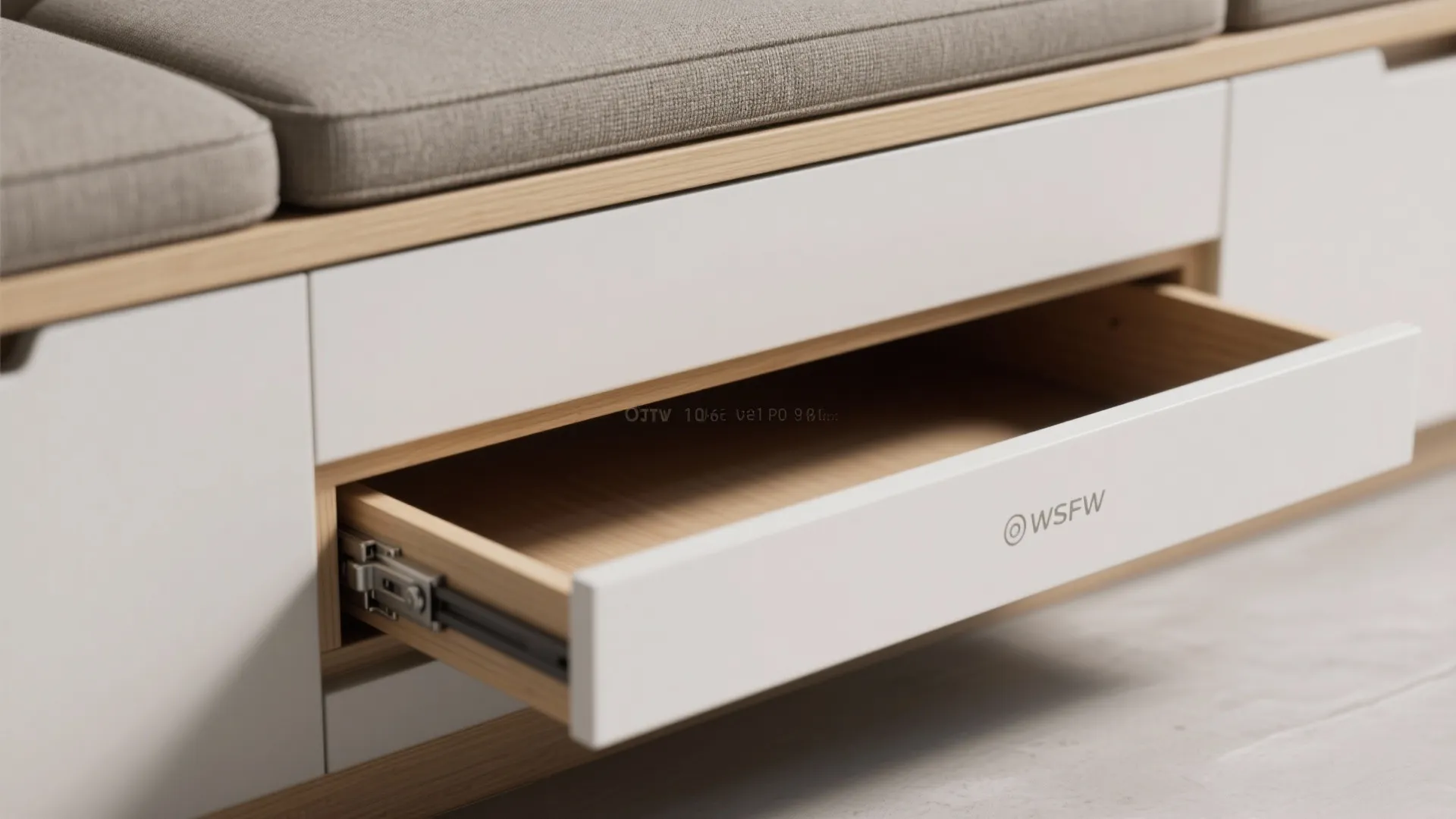 Bench with hidden compartments