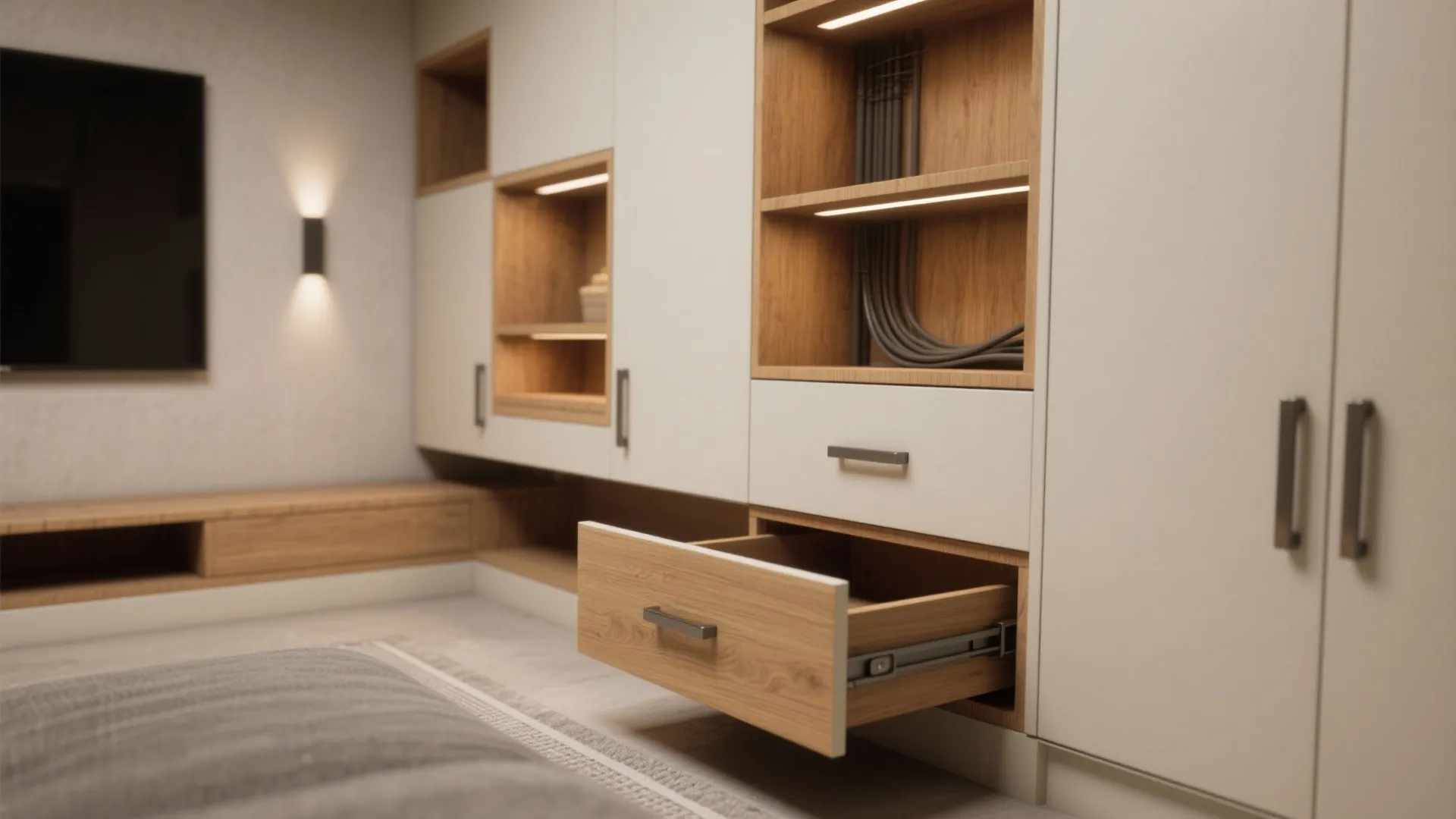 2. Build in clever storage and hidden solutions