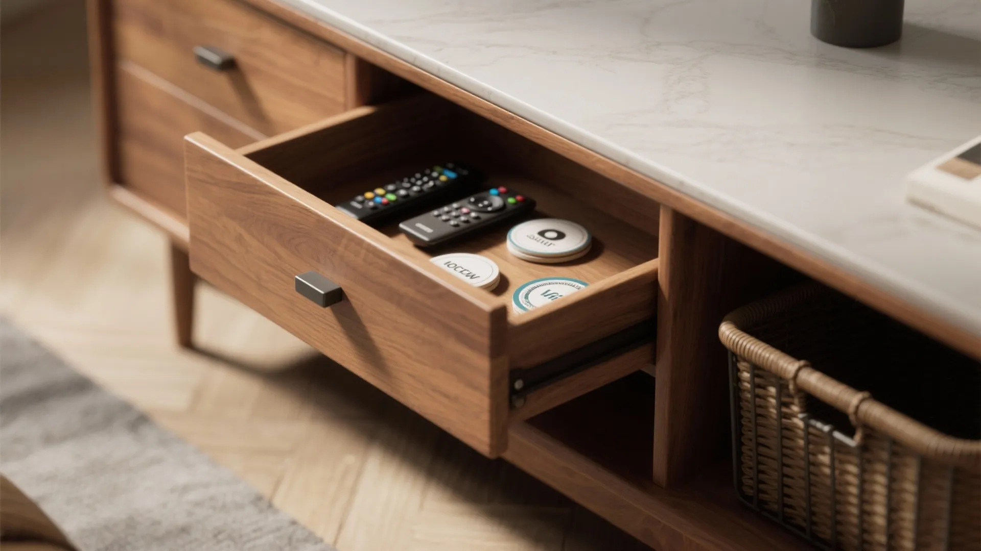 4. Narrow table with hidden storage