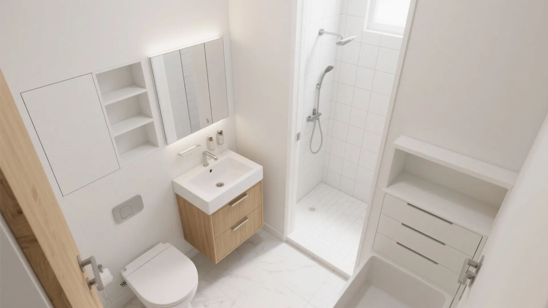 Built-in storage that disappears