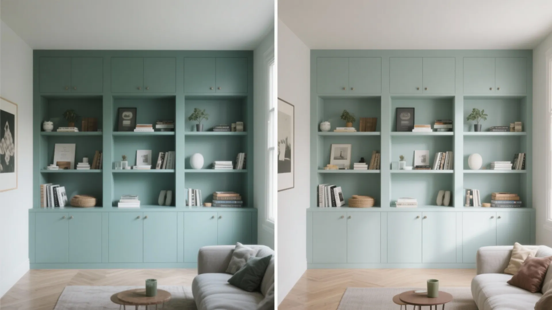 4. Hidden storage painted into the design