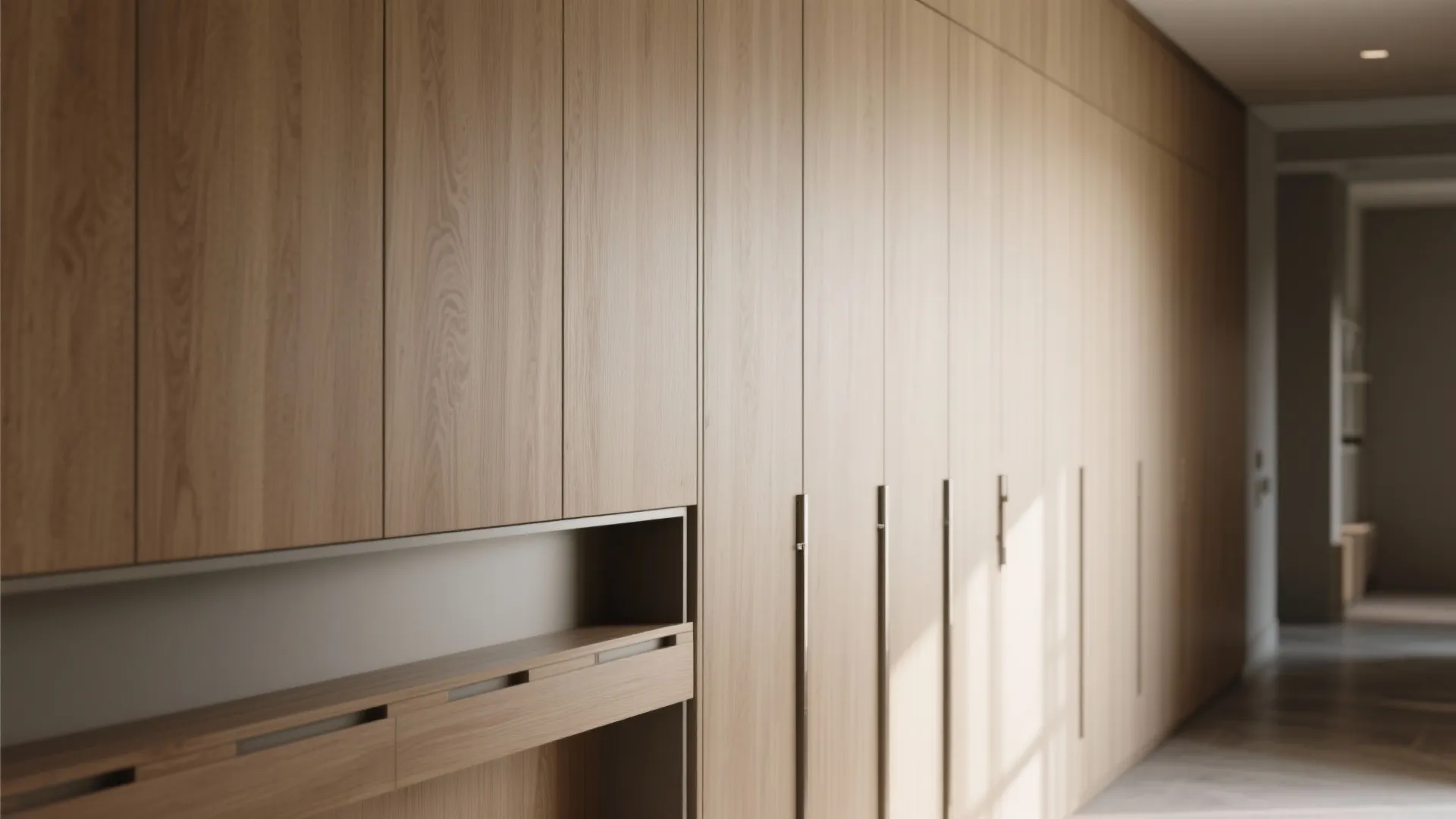 Storage walls that disappear into the architecture