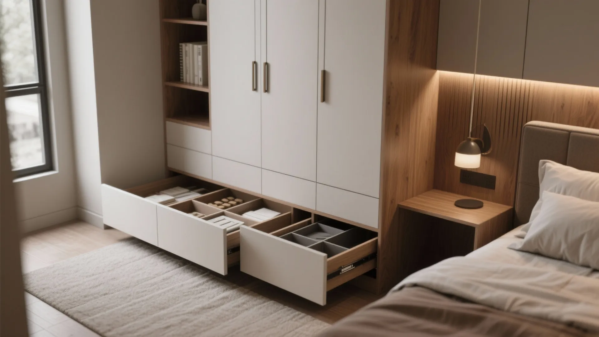 3. Built-in Storage That Doesn’t Feel Built-In