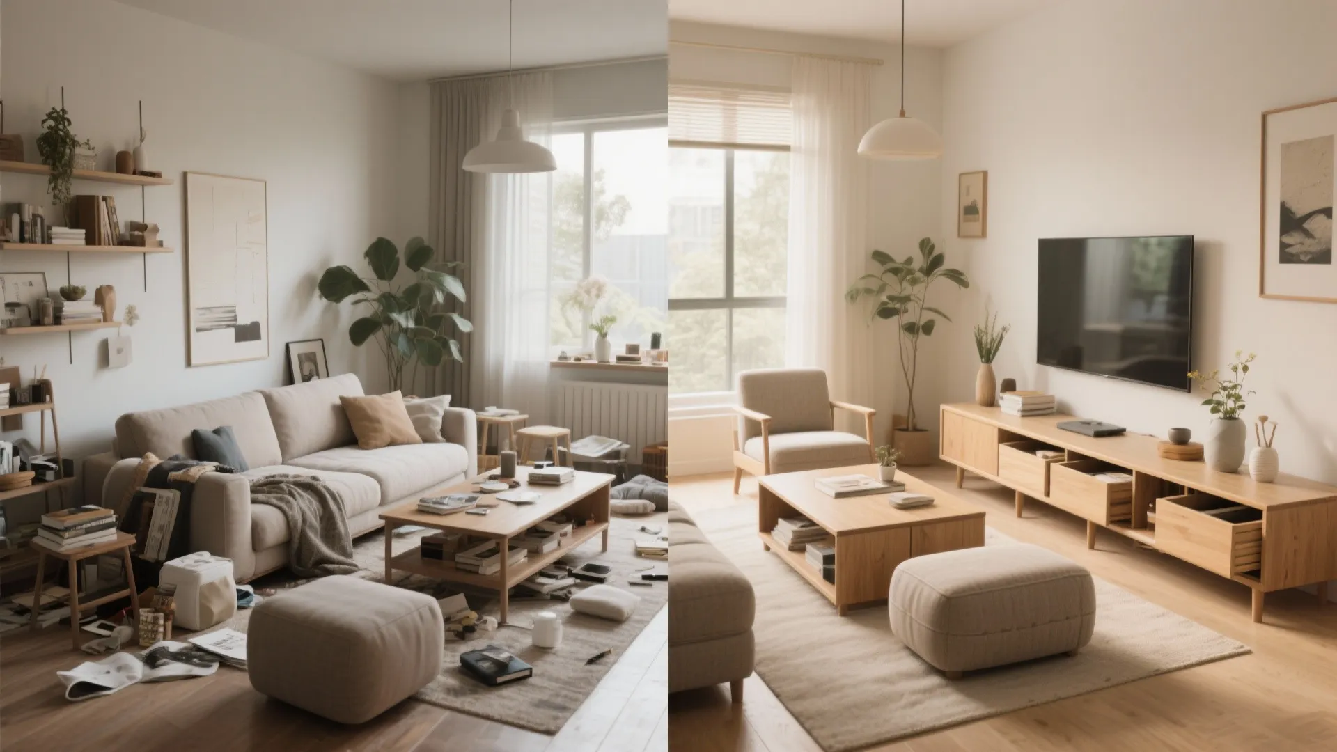 10. Decluttered Space with Hidden Storage