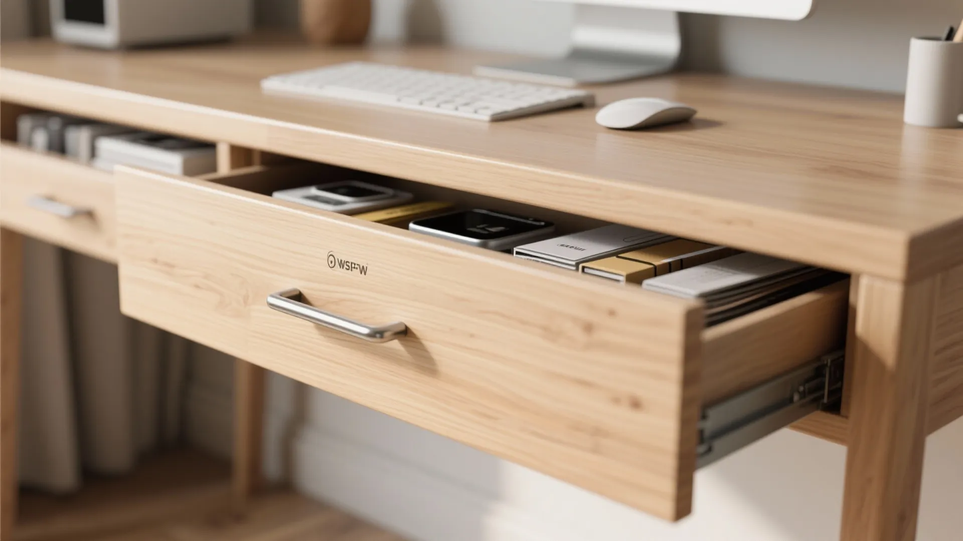 Tip 5: Hidden storage under desks