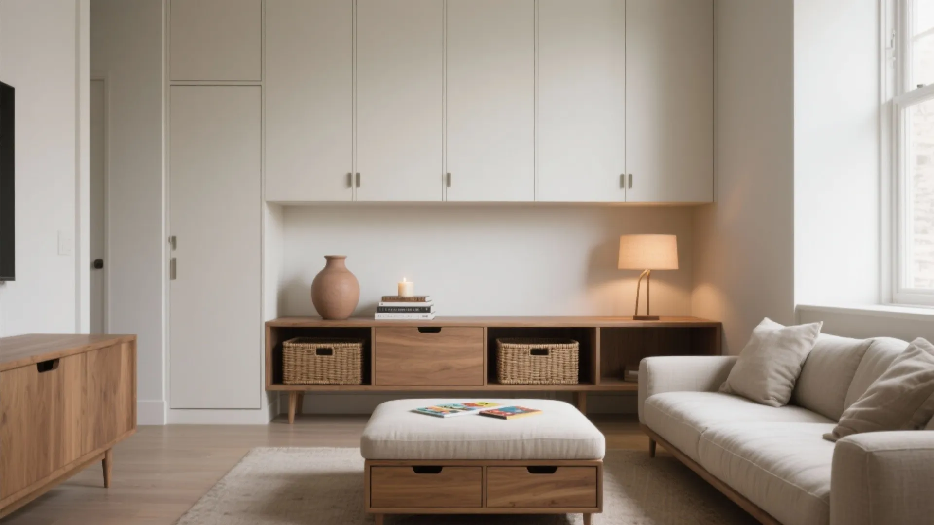 2) Hidden storage with intentional display