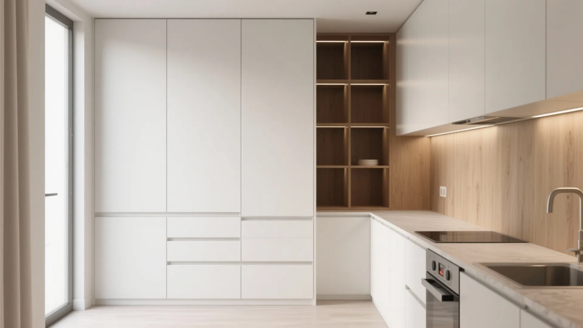 Minimalist Luxury Storage with Hidden Lines