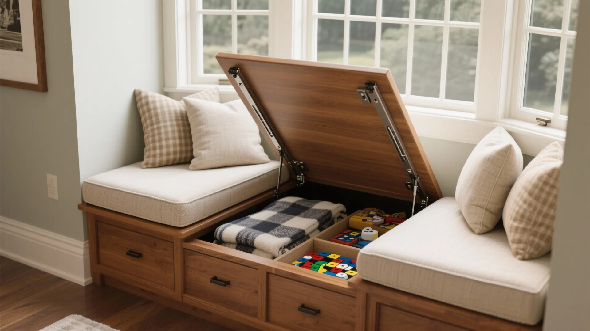 Window Seat with Hidden Storage