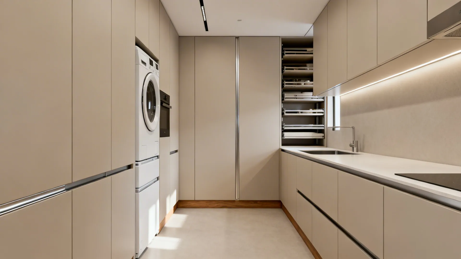 Minimalist storage that disappears into the wall