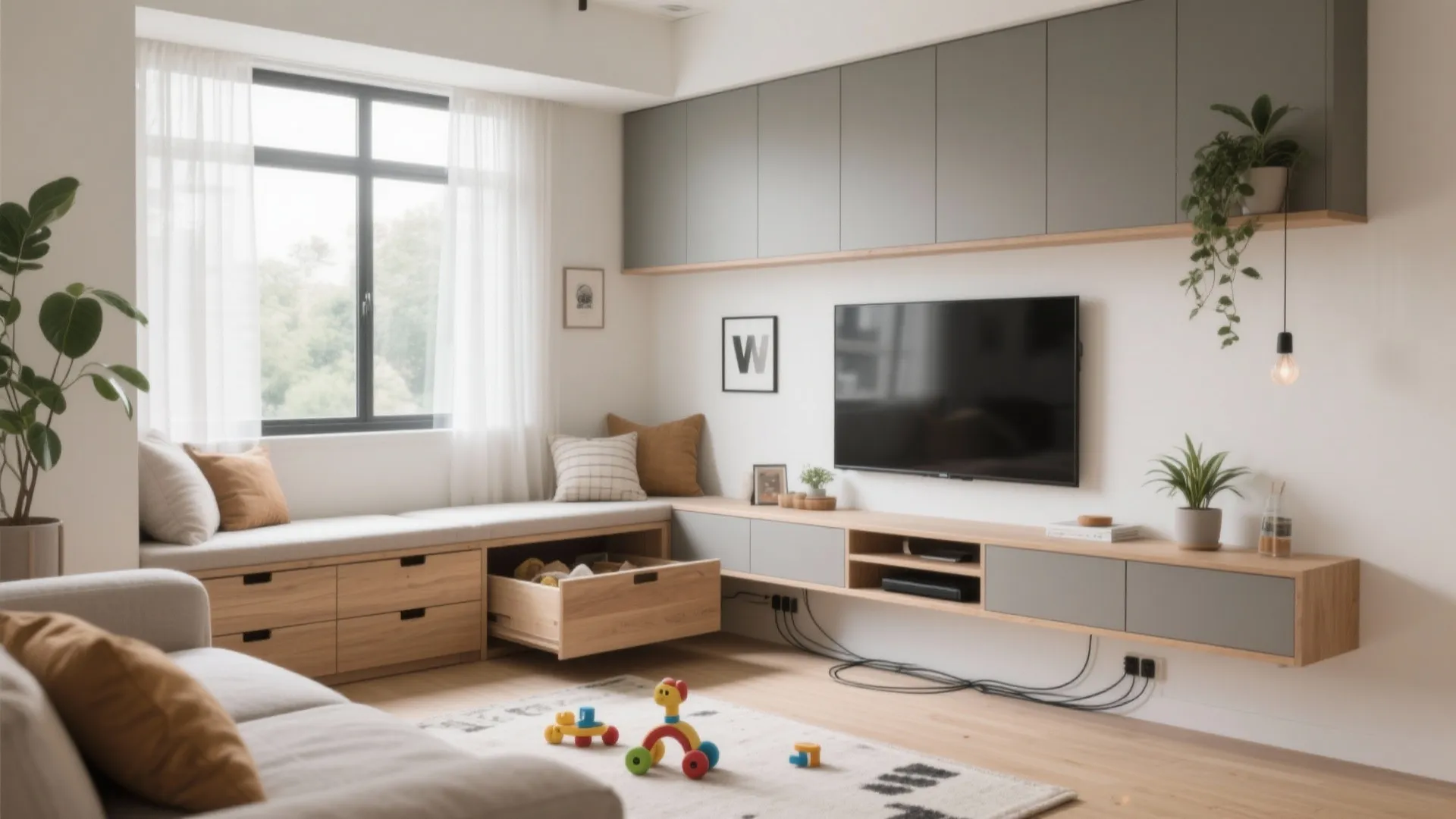 5) Storage That Disappears: Niches, Benches, and Wall Systems