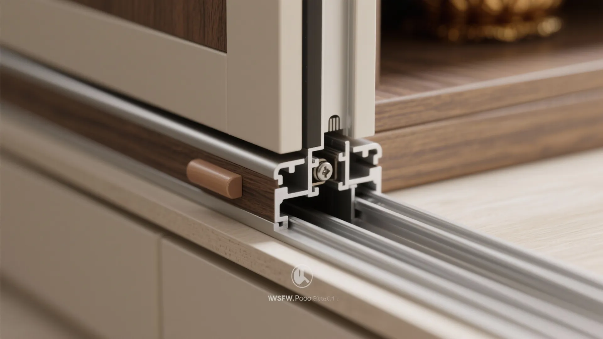 Sliding doors with hidden tracks