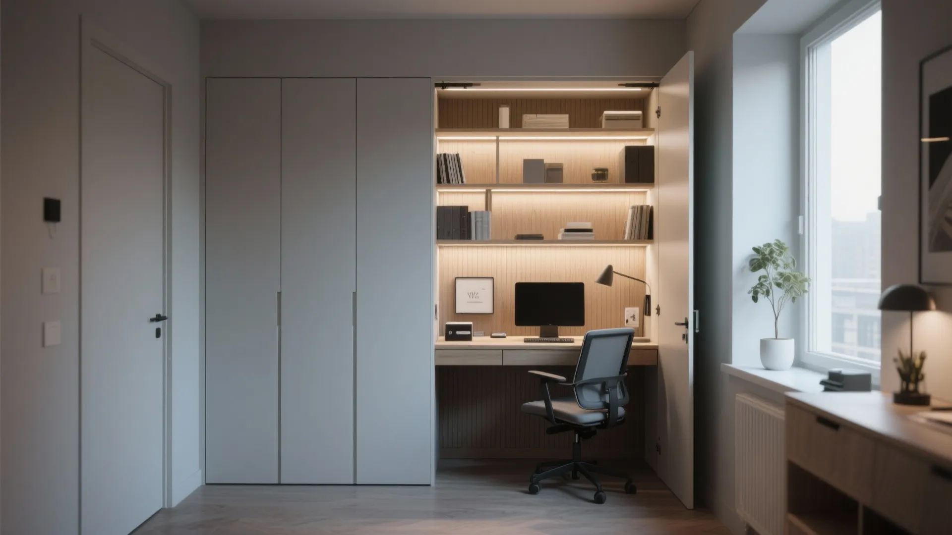 Hidden Workspace Almirah